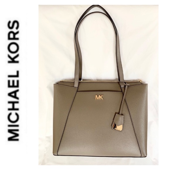 NWT MK genuine leather Maddie tote mushroom - Picture 2 of 8